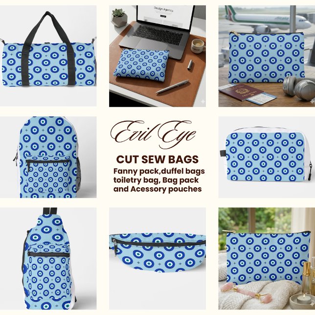Evil Eye Pattern Print Cut Sew Bag (Evil Eye Pattern Print Cut Sew Bag)
