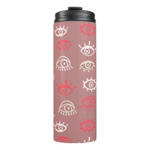 Evil Eye Pattern Thermal Tumbler