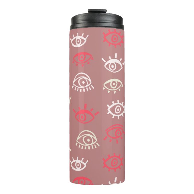 Evil Eye Pattern Thermal Tumbler (Front)