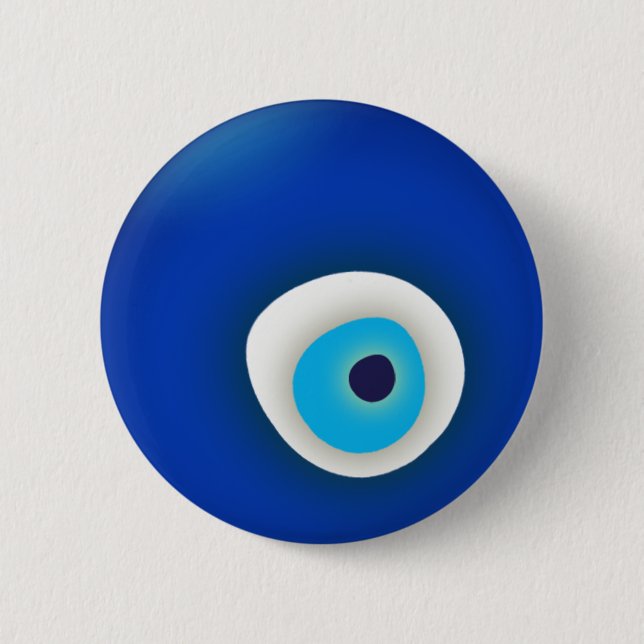 Evil Eye Protection 2 Inch Round Button (Front)