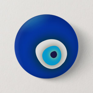 Evil Eye Protection 2 Inch Round Button