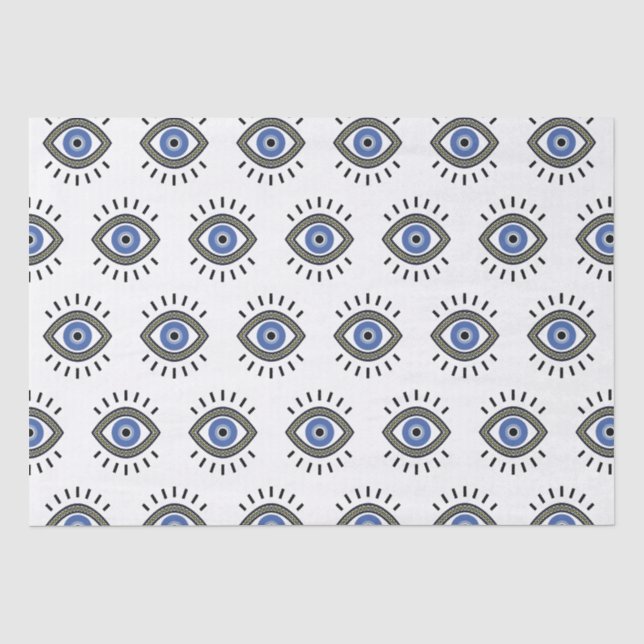 Evil eye protection , greek blue eye tissue paper (Front)