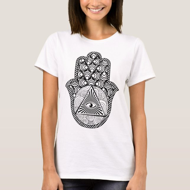 Evil Eye Protection Hamsa Tee (Front)