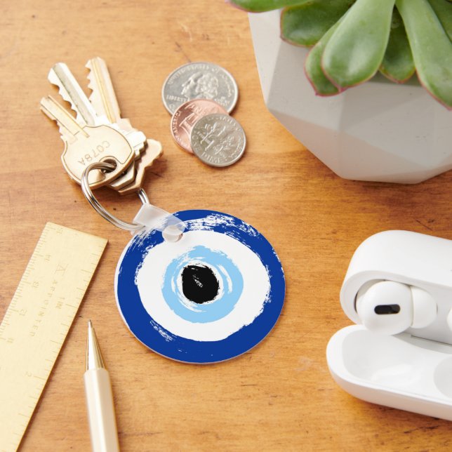 EVIL EYE PROTECTION ROUND KEYCHAIN (Desk)