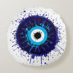 Evil Eye Protection Round Pillow