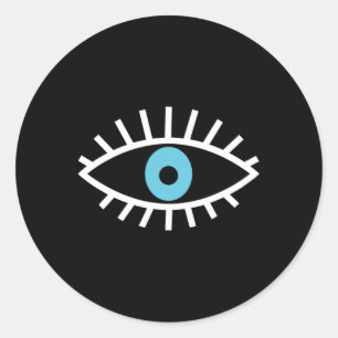 Evil Eye Protection Spiritual Aesthetic Yoga Esote Classic Round Sticker