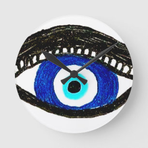 Evil eye round clock