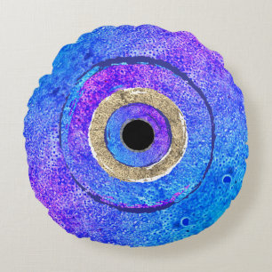 Evil Eye Round Pillow