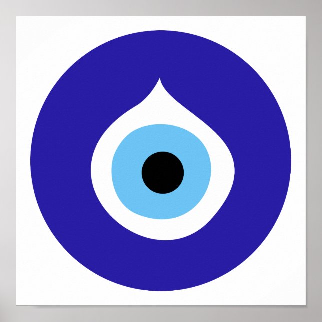 evil eye symbol ancient nazar fatima talisman char poster (Front)