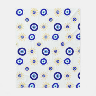 Evil Eye Symbol Fleece Blanket