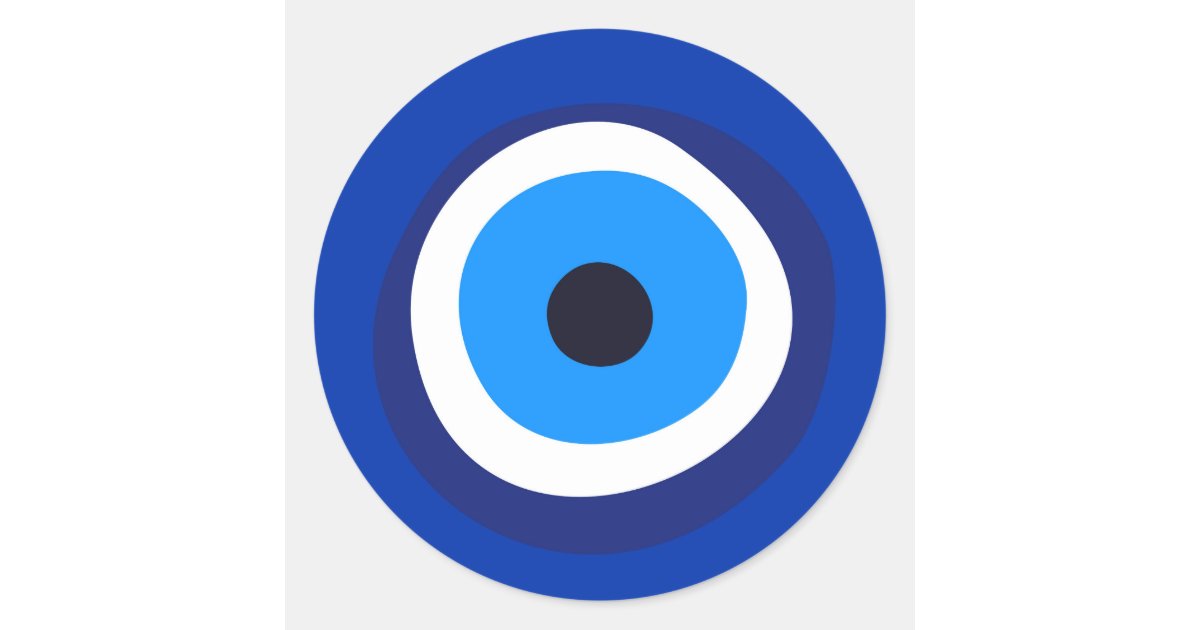 evil eye symbol greek turkish arab talisman classic round sticker Zazzle