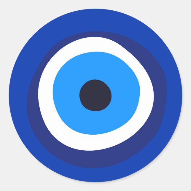 evil eye symbol greek turkish arab talisman classic round sticker (Front)