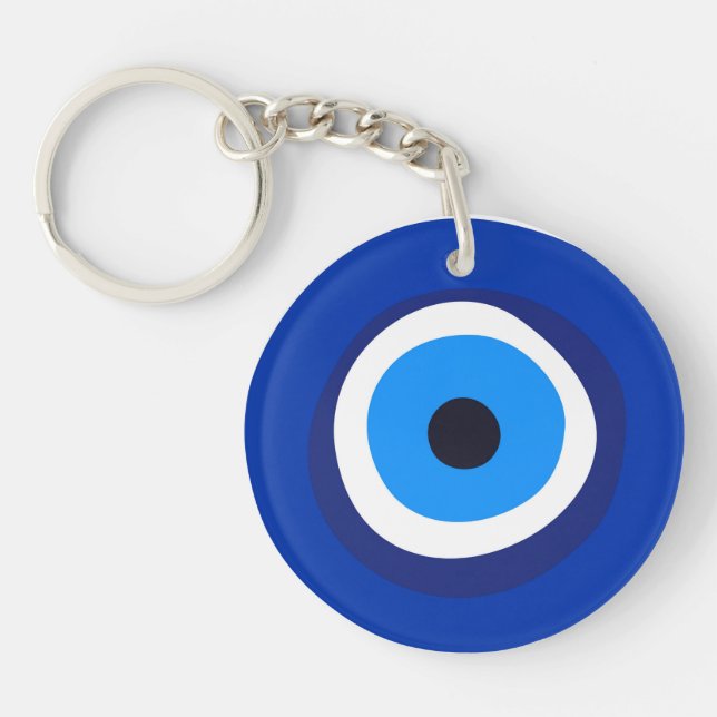 evil eye symbol greek turkish arab talisman keychain (Front)