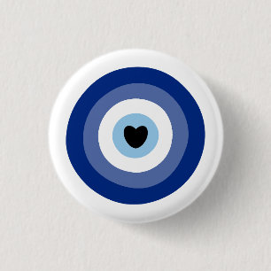 Evil Eye Symbol Protection 1 Inch Round Button