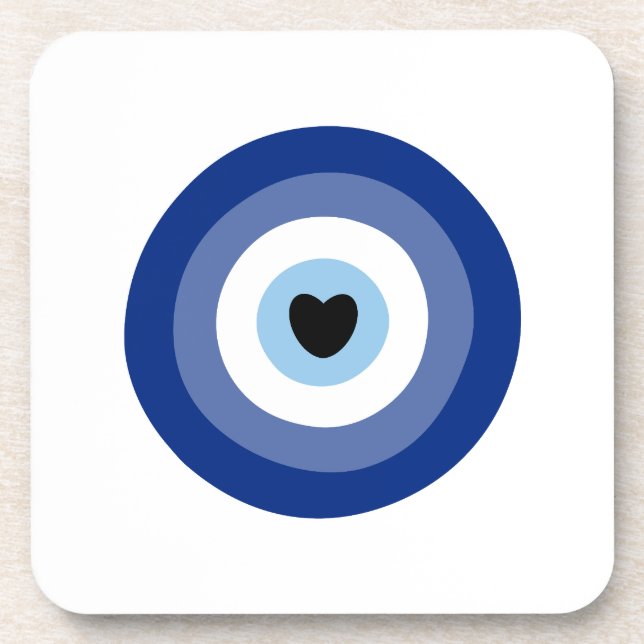 Evil Eye Symbol Protection Coaster (Front)