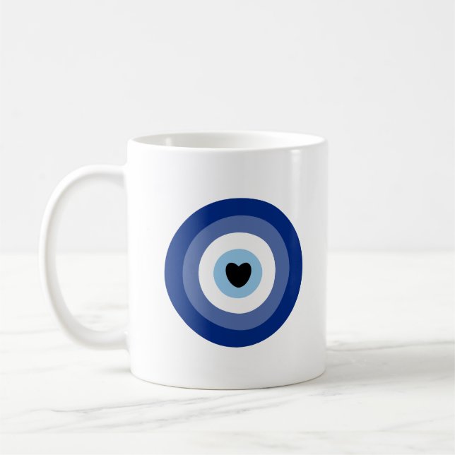 Evil Eye Symbol Protection Coffee Mug (Left)