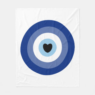 Evil Eye Symbol Protection Fleece Blanket