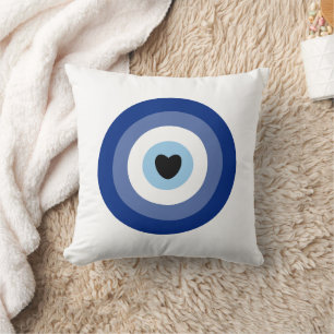 Evil Eye Symbol Protection Throw Pillow
