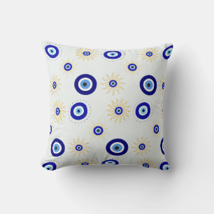 Evil Eye Symbol Throw Pillow