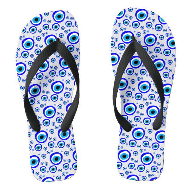 Evil Eye Talisman & Arabic Amulet Greek /Turkish Flip Flops (Footbed)
