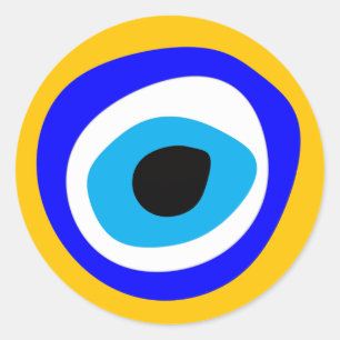 Evil Eye Talisman & Arabic Amulet /Turkish, Greek Classic Round Sticker