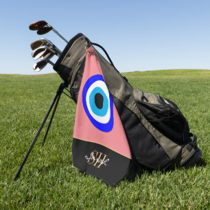 Evil Eye Talisman & Arabic Amulet /Turkish, Greek  Golf Towel