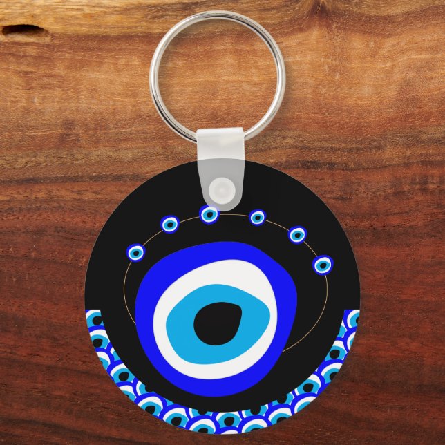 Evil Eye Talisman & Arabic Amulet /Turkish, Greek Keychain (Front)