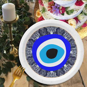 Evil Eye Talisman & Arabic Amulet /Turkish, Greek  Paper Plate