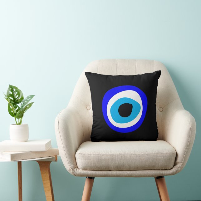 Evil Eye Talisman & Arabic Amulet /Turkish, Greek Throw Pillow (Chair)
