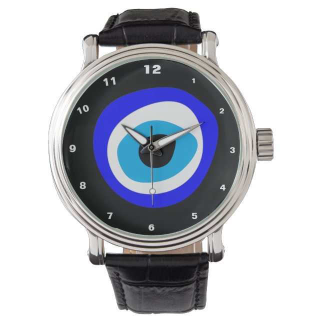 Evil Eye Talisman & Arabic Amulet /Turkish, Greek Watch (Front)