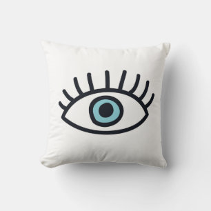 Evil eye throw pillow