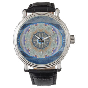 "Evil Eye" Watch with Vintage Leather Strap