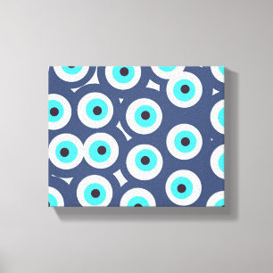 Evil eye wrapped canvas