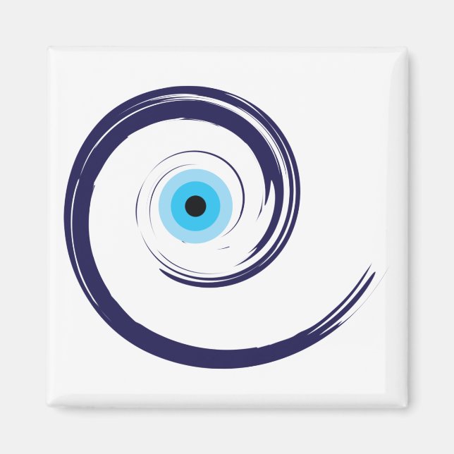 Evil EyeEvil Eye Artistic Blue Greek Magnet (Front)