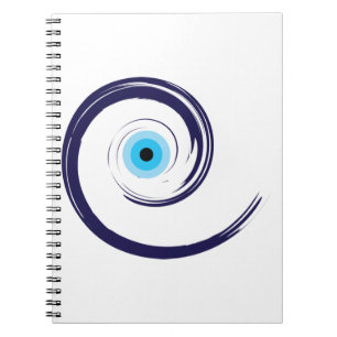 Evil EyeEvil Eye Artistic Blue Greek Notebook