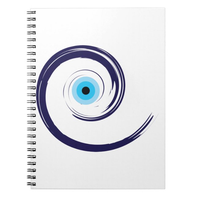 Evil EyeEvil Eye Artistic Blue Greek Notebook (Front)