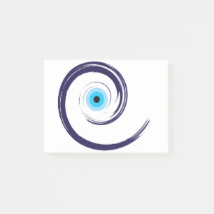 Evil EyeEvil Eye Artistic Blue Greek Post-it Notes