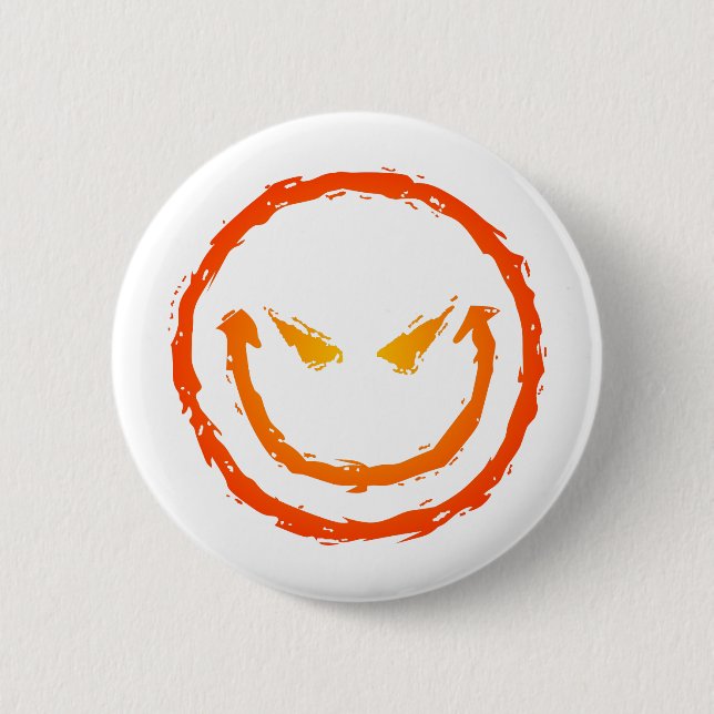 Evil Face 2 Inch Round Button (Front)
