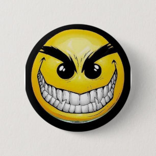 Evil face 2 inch round button