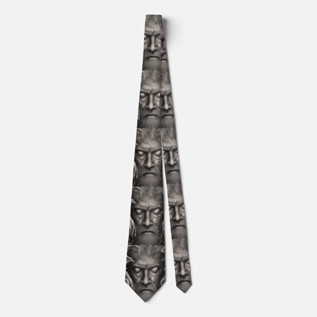 Evil face of ancient demon tie (Front)