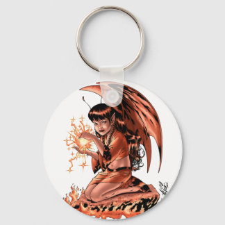 Evil Fairy doing Magic by Al Rio Keychain