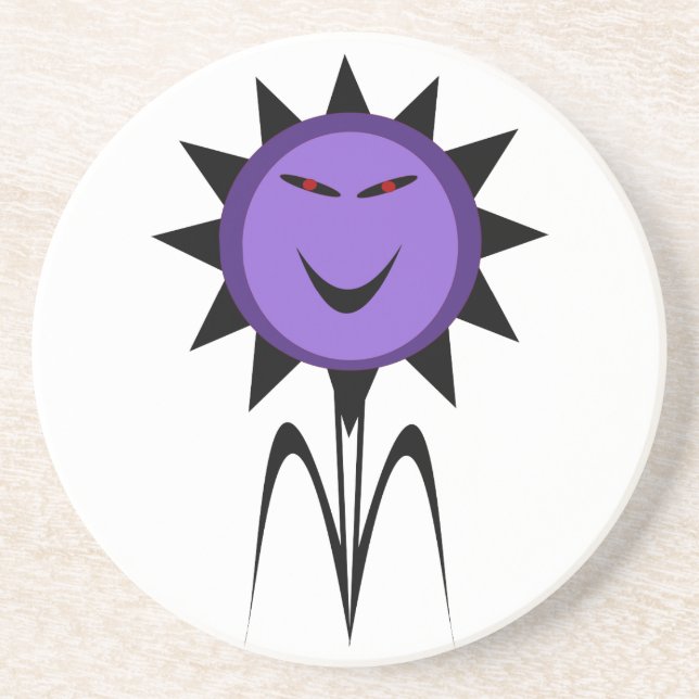 Evil Flower Kawaii Goth Halloween Coasters (Front)