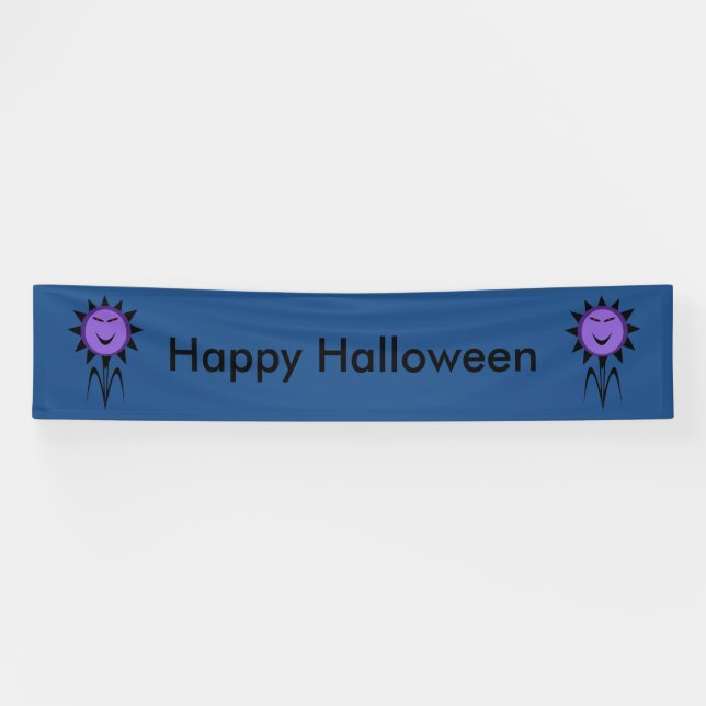 Evil Flower Kawaii Goth Halloween Custom Banner (Horizontal)