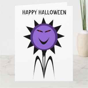 Evil Flower Kawaii Goth Halloween Custom Card