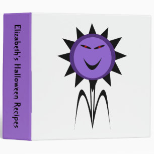 Evil Flower Kawaii Goth Halloween Custom Recipe Binder