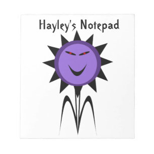 Evil Flower Kawaii Goth Halloween Customizable N Notepad