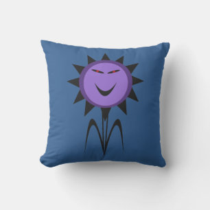 Evil Flower Kawaii Goth Halloween Outdoor Pillow