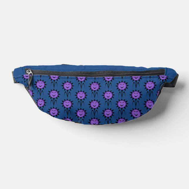 Evil Flower Kawaii Goth Halloween Patterned Fanny Pack (Lay Down)