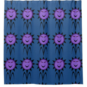 Evil Flower Kawaii Goth Halloween Shower Curtain