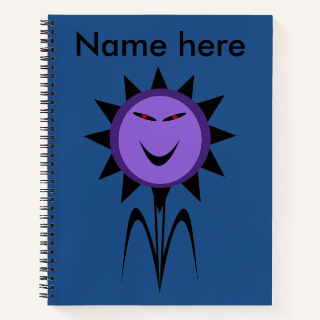 Evil Flower Kawaii Goth Halloween Spiral Notebook (Front)